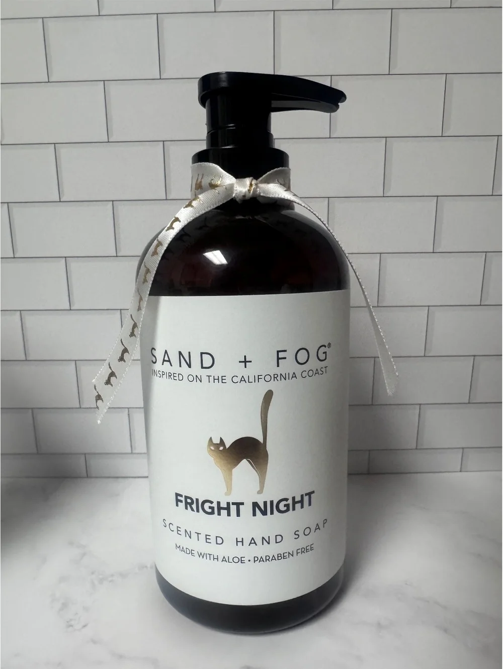 Sand + Fog Fright Night Scented Hand Soap 20 oz Halloween Black Cat NEW